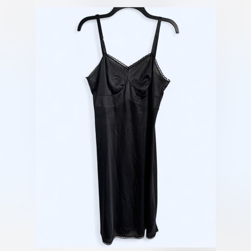 Vintage Black Slip Dress Nancy King Lingerie